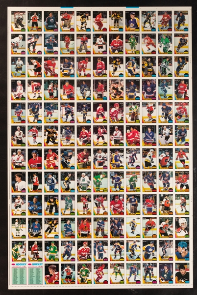 1987-88 O-Pee-Chee Hockey 132-Card Uncut Sheets (2) (Complete 264-Card Set) - Robitaille, Oates, Hextall, Tocchet, Ranford, Vernon and Damphousse Rookie Card Year!