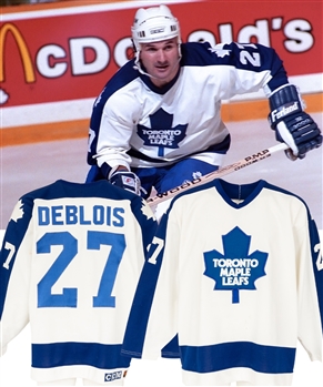 John Kordics and Lucien DeBlois 1990-91 Toronto Maple Leafs Game-Worn Jersey with LOA - Photo-Matched!