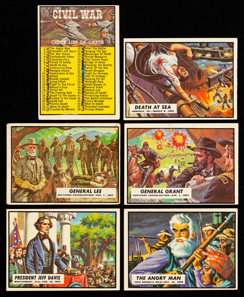 1962 Topps Civil War News Near Complete Card Set (86/88) 