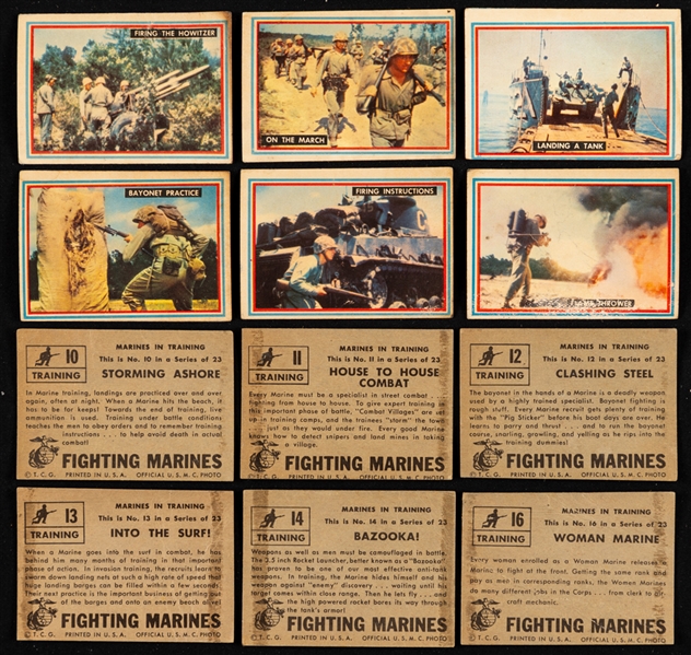 1953 Topps Fighting Marines Near Complete Card Set (80/96), 1950 Topps Freedoms War (164 Cards) and 1950 Topps Bring Em Back Alive (119 Cards)