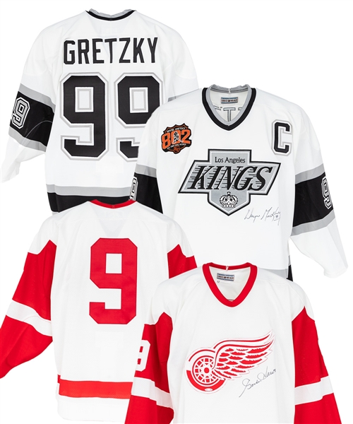 Deceased HOFer Gordie Howe Signed Detroit Red Wings Jersey and Wayne Gretzky Signed Los Angeles Kings "802" Limited-Edition Captains Jersey with UDA COAs
