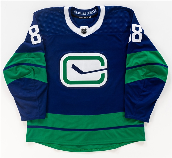 Nate Schmidt’s 2020-21 Vancouver Canucks Game-Worn Third Jersey with Team COA – Photo-Matched! 