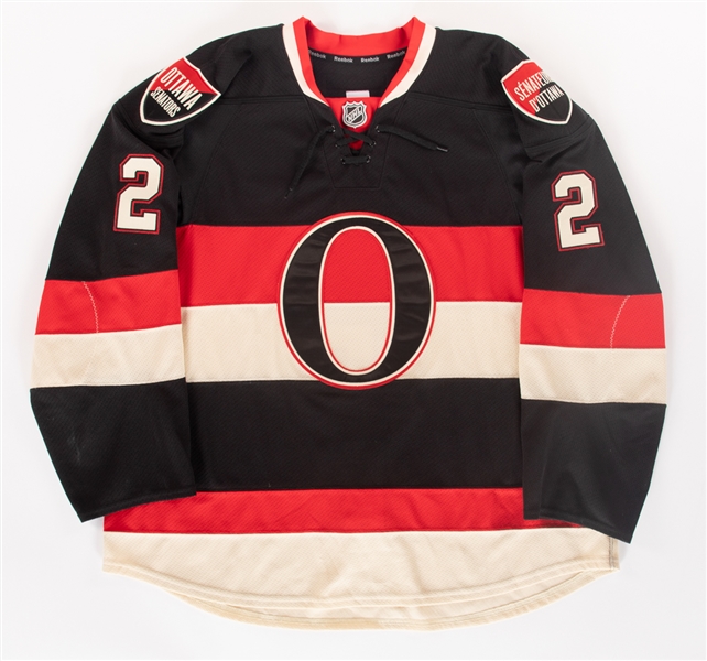 Jared Cowans 2013-14 Ottawa Senators Game-Worn Heritage Jersey with Team COA 