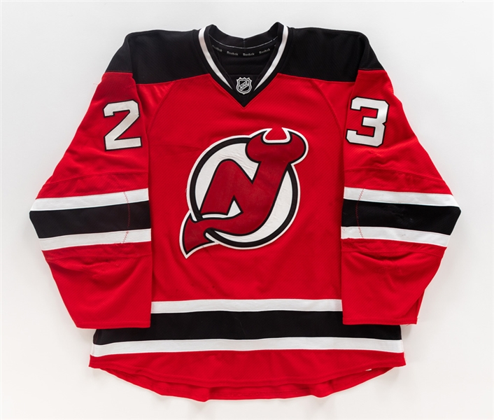David Clarksons 2012-13 New Jersey Devils Game-Worn Jersey with Team LOA - Photo-Matched!