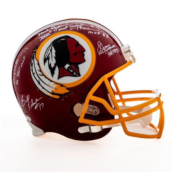 Washington Redskins “Quarterback Legends” Full-Size Riddell Replica Model Multi-Signed Helmet by 5 Including HOFer Jurgensen Plus Theisman, Rypien, Williams and Kilmer with JSA COA