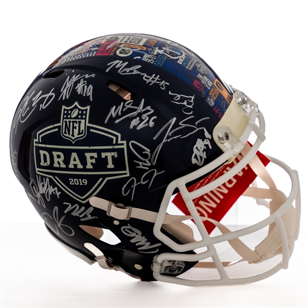 2019 NFL Draft Full-Size Riddell Authentic Model Multi-Signed Helmet by 40+ Including Kyler Murray, Josh Jacobs, Daniel Jones, D.K. Metcalf, Nick Bosa and Dwayne Haskins Plus Others with PSA/DNA COA