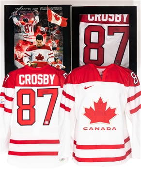 Sidney Crosby 2010 Team Canada Olympics Autographed Jersey - Frameworth