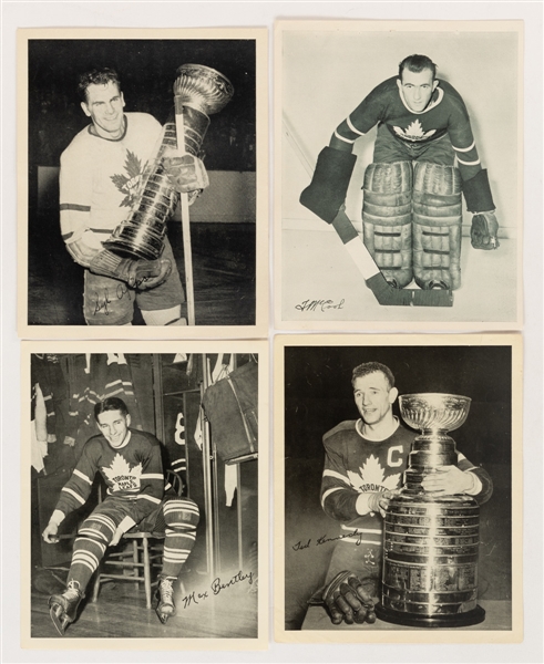 1945-1954 Quaker Oats Hockey Photos Toronto Maple Leafs Master Collection of 124 Including Variations Plus Premium Booklets, Membership Booklets and Certificate