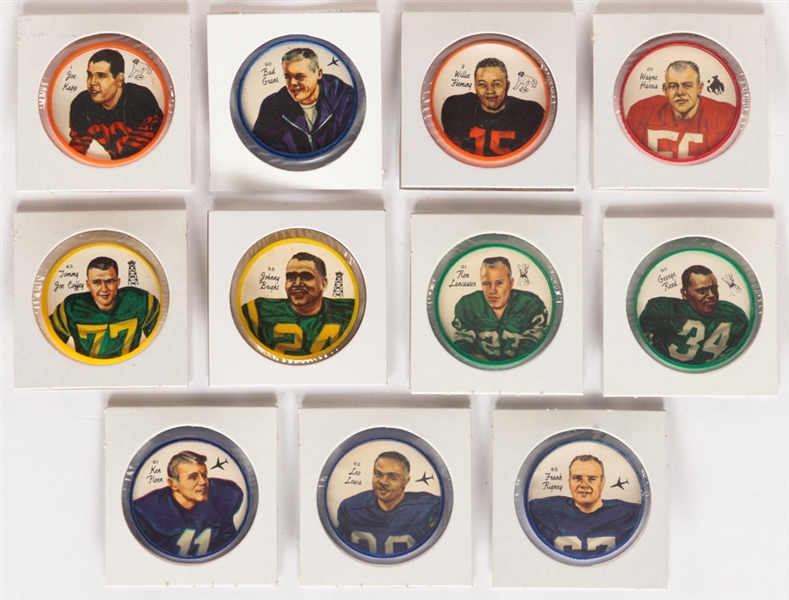 Scarce 1964 Nalleys CFL Football Complete Coin Set of 100