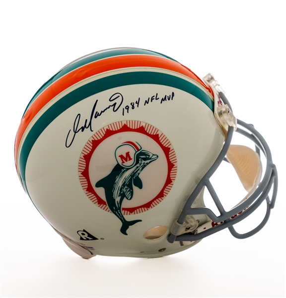 Dan Marino Signed Miami Dolphins Full-Size Riddell Authentic Pro Model Helmet with JSA Auction LOA - "1984 NFL MVP" Inscription!