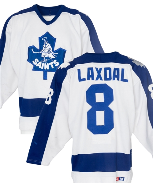 Derek Laxdals Late-1980s AHL Newmarket Saints Game-Worn Jersey 