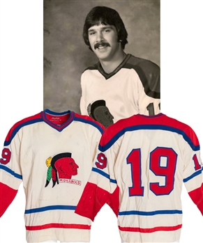 Mid-1970s IHL Muskegon Mohawks Game-Worn Jersey Attributed to Yvon Vautour