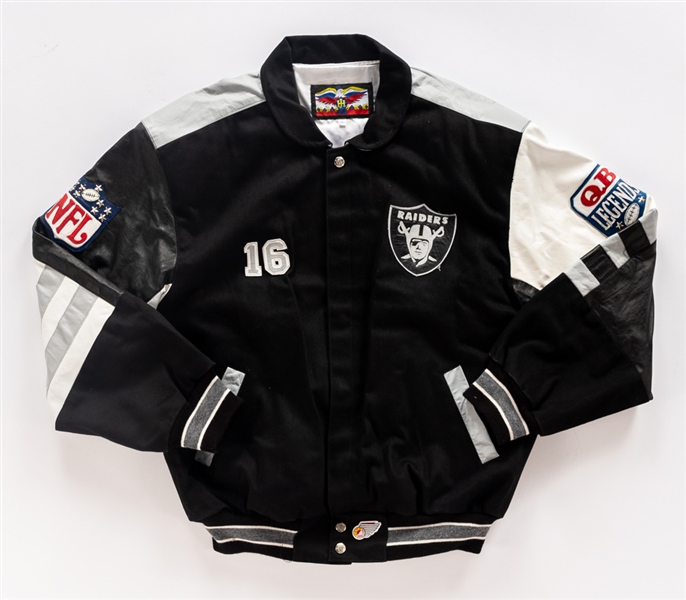 George Blandas Oakland Raiders "QB Legends" Custom Leather Jacket by Jeff Hamilton with Blanda Family LOA