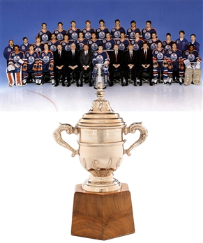 Stu Poiriers 1989-90 Edmonton Oilers Clarence Campbell Bowl Trophy (11")