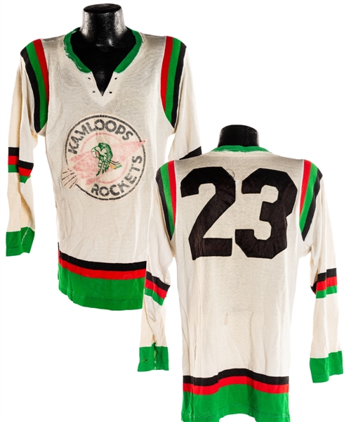 Vintage Circa 1970-71 BCJHL Kamloops Rockets #23 Game-Worn Jersey