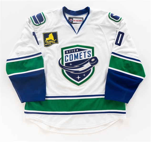 Brendan Gaunce’s 2015-16 AHL Utica Comets Game-Worn Jersey with Vancouver Canucks COA 