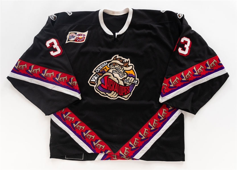 Derek Laxdals 1999-2000 WPHL Odessa Jackalopes Game-Worn Jersey  