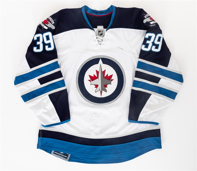 Tobias Enstroms 2012-13 Winnipeg Jets Game-Worn Jersey with Team LOA - Photo-Matched!