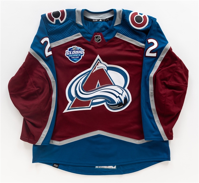 Dryden Hunts 2022-23 Colorado Avalanche "Global Series Finland 2022" Game-Worn Jersey
