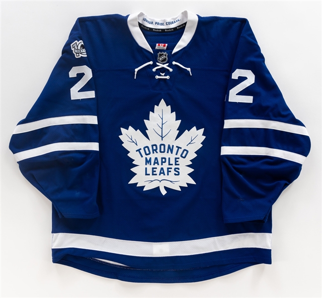 Nikita Zaitsev’s 2016-17 Toronto Maple Leafs Game-Worn Rookie Season Jersey with Team COA – NHL Centennial Patch! – Team Repairs! – Photo-Matched!