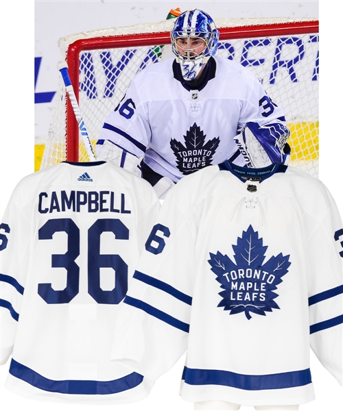 Jack Campbell 2020-21 Toronto Maple Leafs Game-Worn Jersey with Team COA - Photo-Matched! - Worn for First 2 Games of Record 11-Game Win Streak!  