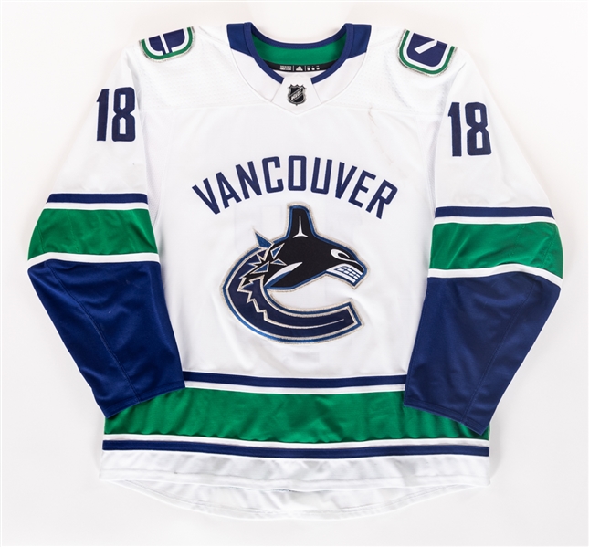 Jake Virtanens 2017-18 Vancouver Canucks Game-Worn Jersey with Team COA - Photo-Matched!