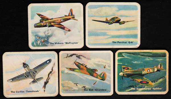 Late-1930s/Early-1940s Cracker Jack V407 United Nations Battle Planes Series, 1, 2 and 3 Collection of 345 Cards