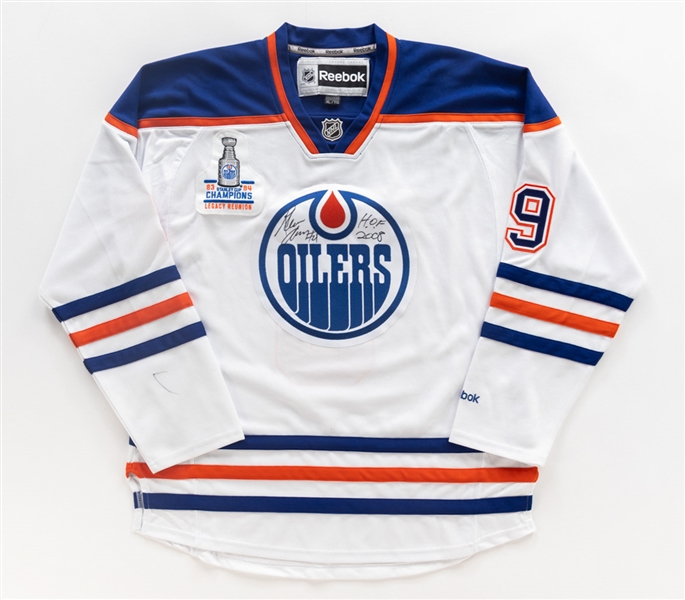 Glenn Andersons Signed 1984 Stanley Cup Champions 30 Year Legacy Reunion Event-Worn Edmonton Oilers Jersey with Team LOA