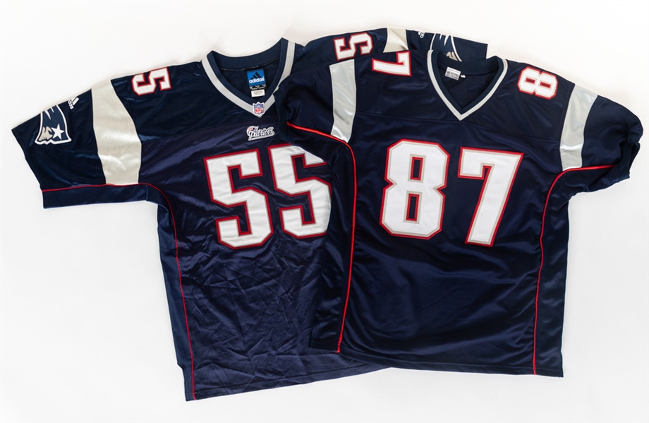 Rob Gronkowski and Willie McGinest Signed New England Patriots Jerseys with COAs