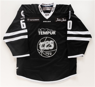 Juraj Slafkovskys 2021-22 Finnish Elite League TPS Turku Game-Worn Jersey with Team LOA