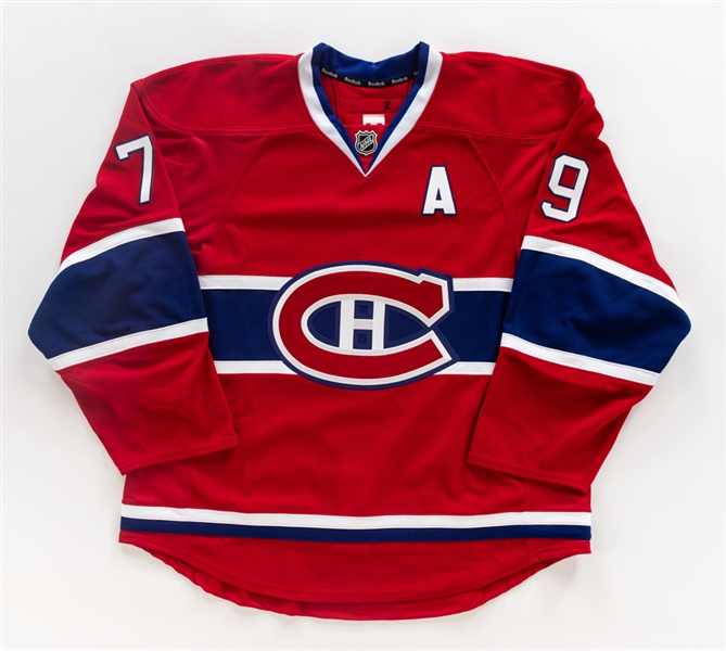Andrei Markovs 2011-12 Montreal Canadiens Game-Issued Alternate Captains Jersey with Team LOA