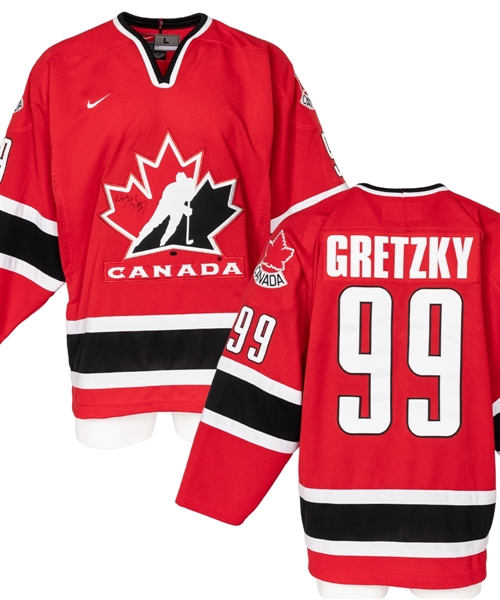 Wayne Gretzky Signed Team Canada Olympic Jersey with JSA Auction LOA 