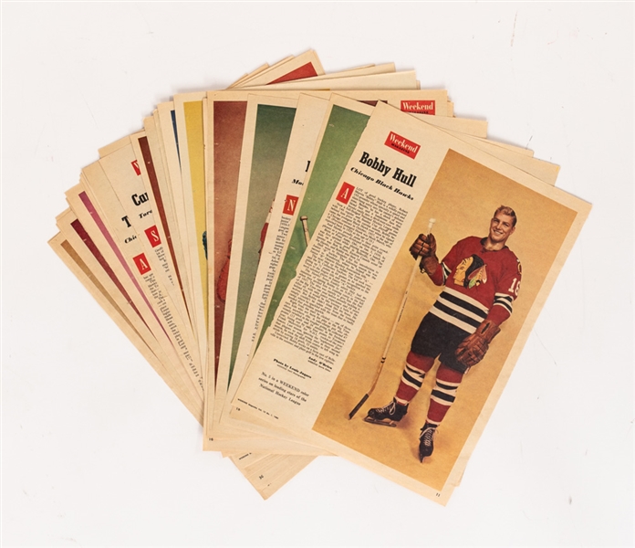 Weekend Magazine Hockey Star Player Photos 1958 to 1961 Collection of 38