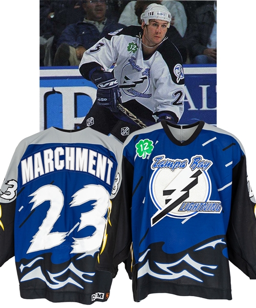 Bryan Marchment’s 1997-98 Tampa Bay Lightning Game-Worn Jersey – John Cullen Patch! 