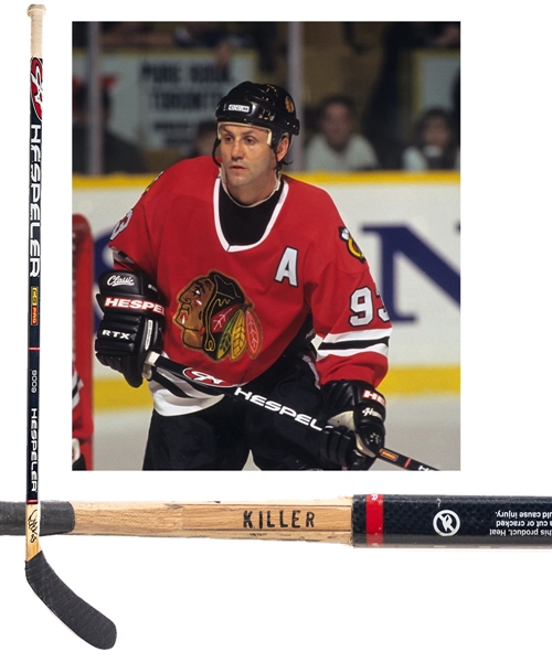 Doug Gilmours Late-1990s Chicago Black Hawks Signed Hespeler CS Pro Game-Used Stick Stamped "Killer"