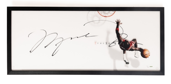 Michael Jordan Signed Chicago Bulls "The Show" Limited-Edition Framed Display #52/123 with UDA COA - Huge Signature! (20” x 46”)