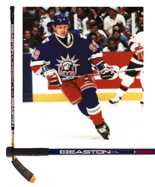 Wayne Gretzkys 1996-97 New York Rangers Easton Silver Tip Game-Used Stick with Shawn Chaulk LOA 