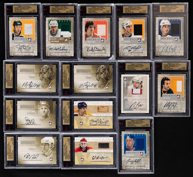 2006-07 ITG Ultimate Jersey/Auto Silver & Gold (7 Cards /10 to /50), Ultimate Auto Silver (4 Cards /50), Ultimate Stick/Auto Silver (2 Cards /50) and Future Star Auto/Patch Silver (1 Card /40)