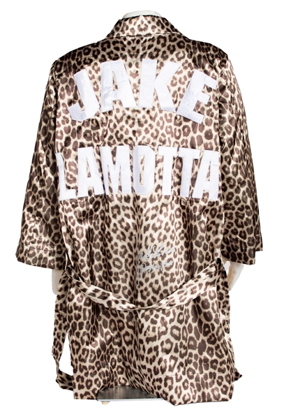 Jake LaMotta "The Raging Bull" Signed Robe with JSA Auction LOA 