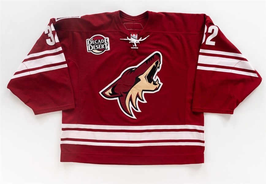 Mikael Tellqvists 2006-07 Phoenix Coyotes Game-Worn Jersey with Team LOA – Decade in the Desert Patch!