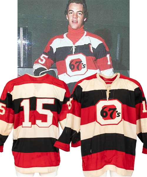 Bobby Smiths 1977-78 OHA Ottawa 67s Signed Game-Worn Jersey - 192 Points Season! - Photo-Matched!