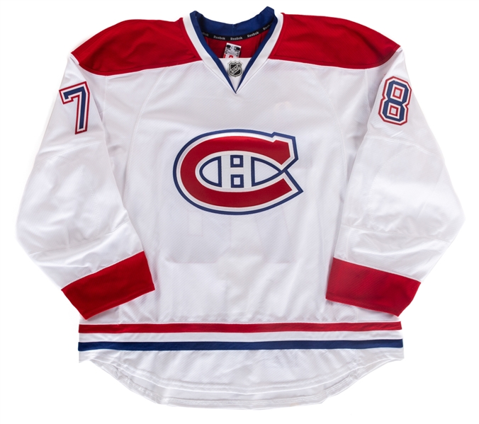 Joe Finleys 2014-15 Montreal Canadiens Game-Issued Jersey with Team LOA