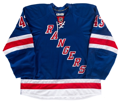Michael Del Zottos 2009-10  New York Rangers Game-Issued "Opening Day" Jersey with LOA