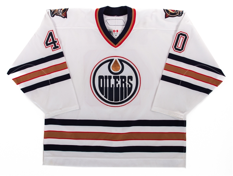 Danny Syvrets 2006-07 Edmonton Oilers Game-Worn Rookie Season Jersey with LOA 