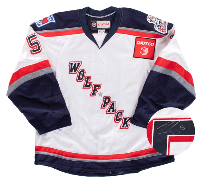 Tommy Hughes 2015-16 AHL Hartford Wolfpack Signed Game-Worn Jersey with LOA 