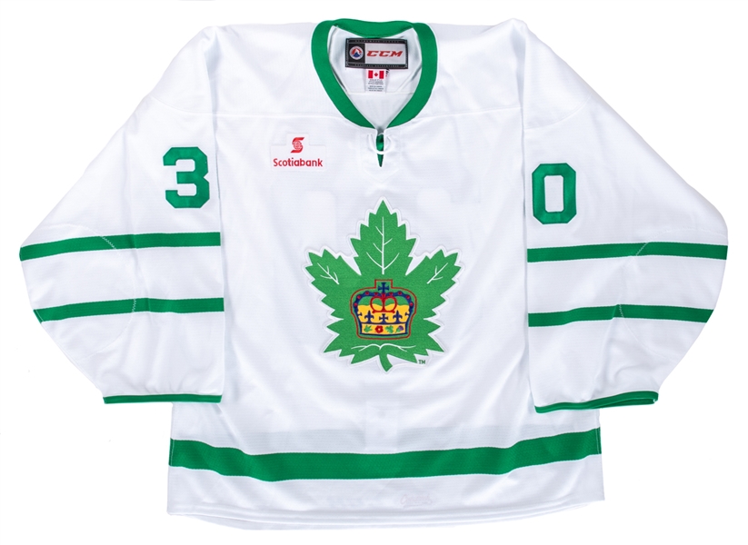 Kasimir Kaskisuos 2021-22 AHL Toronto Marlies "St. Pats" Game-Issued Jersey with Team LOA