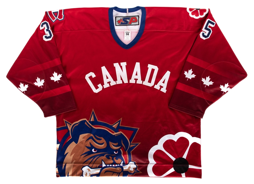 Alexandr Svitovs 2003-04 AHL Hamilton Bulldogs "Remembrance Day" Signed Game-Worn Jersey