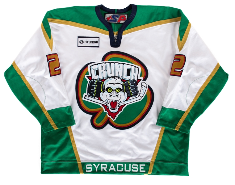 Marc Methots 2007-08 AHL Syracuse Crunch "St. Patricks Day" Signed Game-Worn Jersey with Team LOA