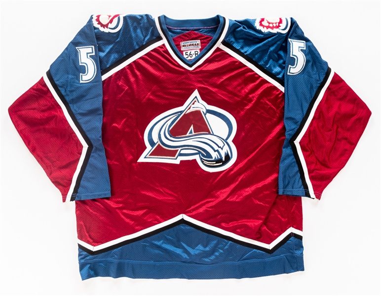 Martin Skoulas Circa 1998-99 Colorado Avalanche Signed Training Camp-Issued Jersey