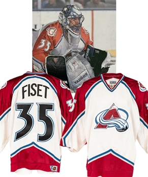 Stephane Fisets 1995-96 Colorado Avalanche Inaugural Season Game-Worn Jersey with Team COA - Stanley Cup Championship Season!